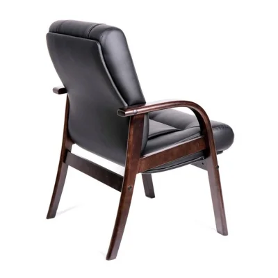 Кресло Bonn B/D  (орех темный) экокожа (черная)_4