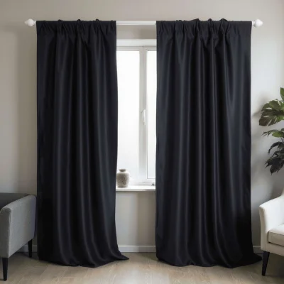 Штора "Блэкаут" 2х2,5м на универсальной ленте, цвет чёрный янтарь (арт.888-20)_2