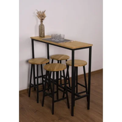 Стул полубарный SMH-63 ND, дуб натуральный/черный_6