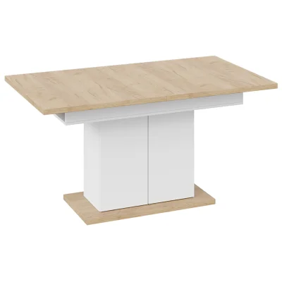 Стол раздвижной ДЕТРОЙТ Тип 1, 1504(2014)*850, дуб крафт золотой/белый фотография