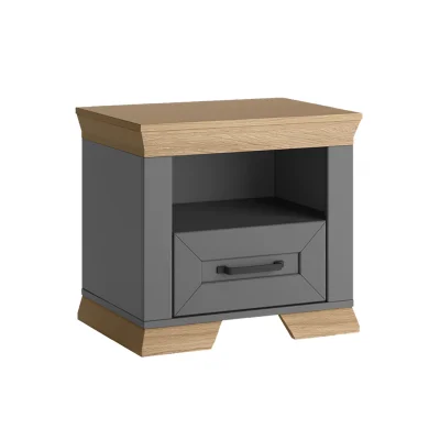 Н.м. "MARSELLE" тумба прикроватная KOM1S, к.Дымчатый алмаз+Дуб урбан янтарный/ф.Дымчатый алмаз_2
