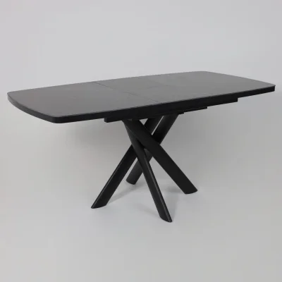 Стол LEONEL-130, раздвижной 130(165)х85, STONE BLACK ST CER/Черный_17