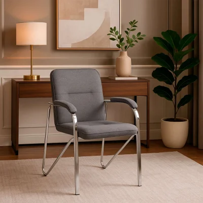 Кресло SAMBA AKS-1, Leto 68 темно-серая ткань, мягкие подлокотники_3