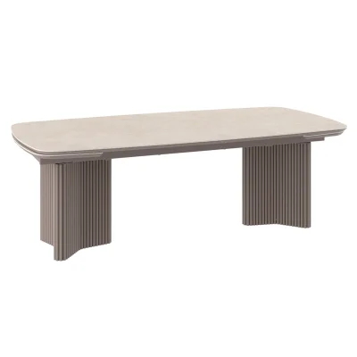 Стол RICHARD SLIDE-230, раздвижной 230(310)*115, BAYONA IVORY PREMIUM CER/Капучино фотография