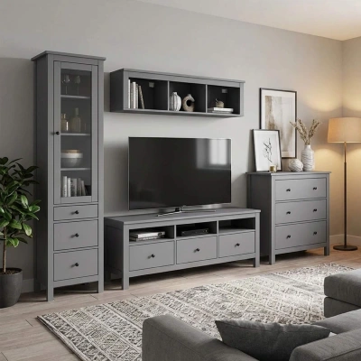 Гостиная Сага, серый. Комплект №1 фотография