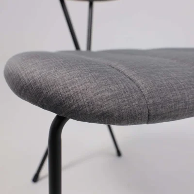 Стул TORI, серый велюр VOSS 15/черный_15