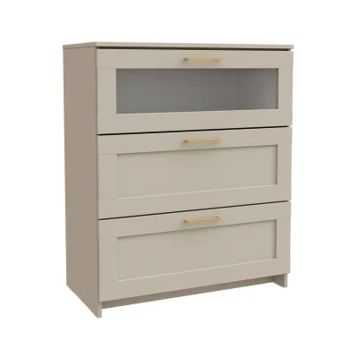 Комод НАВИ 3 ящика (1 ящик со стеклом), кашемир (2.15.02.020.19 RU) фотография