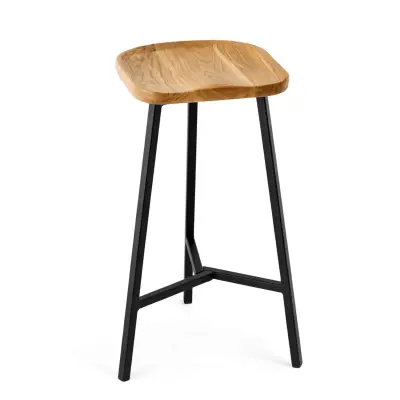 Стул полубарный PopART-65 натуральный/черный фотография