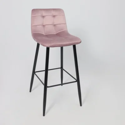 Стул STELLA, барный, пыльная роза велюр HLR25/черный_19