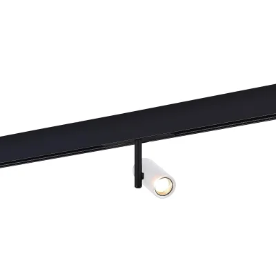 Магнитный трековый светильник Белый LED 1*8W 3000K 550Lm Ra>90 36° IP20 D42xH135 48VV SKYLINE 48_3