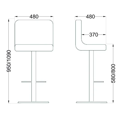 Стул барный LOGOS, экокожа белый/хром_2