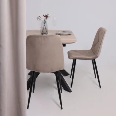 Стол ВЕЙВ раздвижной, 120(160)*80*75, дуб беленый/черный (ПрР-3 DSW (02) КСЕ/Р-80)_11