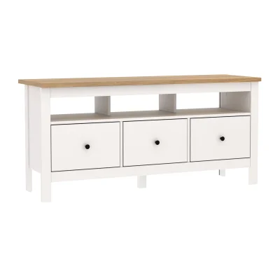 Тумба САГА 3 ящика, белая/ясень (2.08.03.090.14 RU) фотография