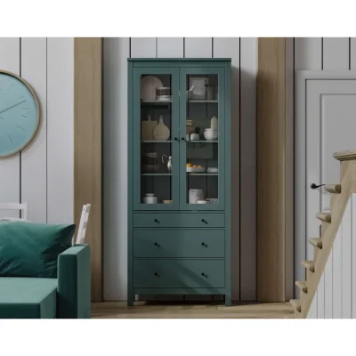 Шкаф с витриной САГА 90 МОРУ, темно-бирюзовый (2.08.16.250.6 RU)_7