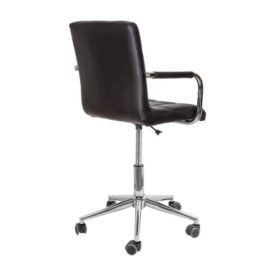 Кресло барное ROSIO, 2, поворотное, экокожа, черный/хром_5