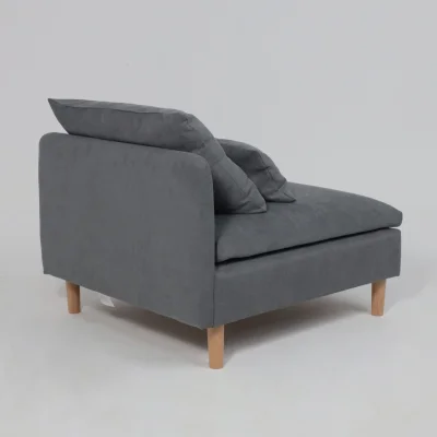 Модуль трехместный Линту + кресло Линту + подлокотник Линту, серый _4