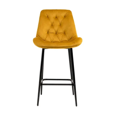 Стул AV 435, полубарный, горчичный бархат/черный_5