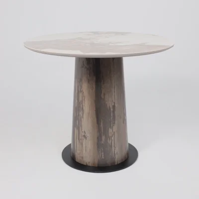 Стол AV 2317, МДФ+керамика, нераздвижной 900 белый, глянцевый PANDORA/черный+HPL Ипанема_8