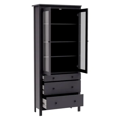 Шкаф с витриной САГА 90 МОРУ, серый (2.08.16.250.4 RU)_3