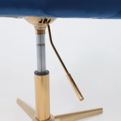 Стул DUBAI, поворотный, (синий велюр/золото)_17