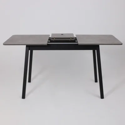 Стол TIRK RADIAL-110, раздвижной 110(142)х70, Дымчатая керамика/Чёрный_22