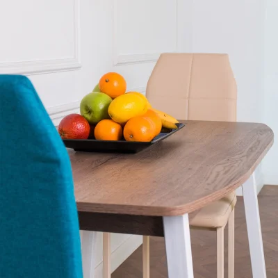 Стол ЛИОН раздвижной, 120(152)*70, Дуб/Белый_11