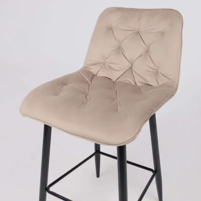 Стул барный VITO, бежевый велюр HLR-08/черный_19