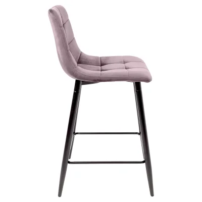 Стул барный MIA, пыльная роза велюр HLR25/черный_3