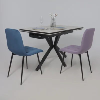 Стул AV 406-N, сливовый бархат Confetti plum/черный_3