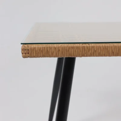 Стол садовый BERGAMO,1400*800*750, сталь-черная/ стекло 5мм_9