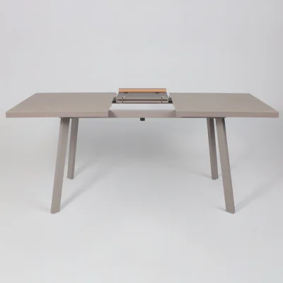 Стол BORG-140, раздвижной 140(180)х85, Бежевый камень-HPL/Капучино_17