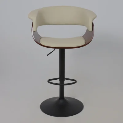 Стул барный ROSSI, экокожа, кремовый C-18/черный_9