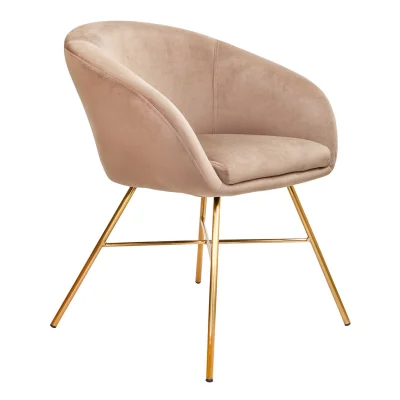 Кресло AMUR, светло-коричневый велюр HCJ-11/золото фотография