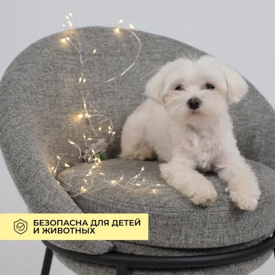 Светодиодная гирлянда AKS тип 6 ( Капли 60LED, 1.1м, 3АА )_3