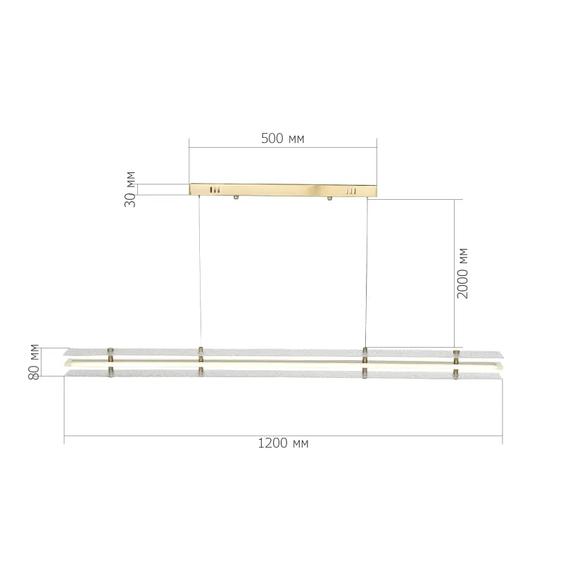 Светильник подвесной ST-Luce золотистый/Прозрачный LED 1*30W 4000K FAGY_preview_5