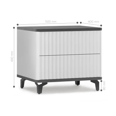 Стол-консоль SHTABE ROYAL 5003 эко, Белый-Металл Бруклин-Черный_3