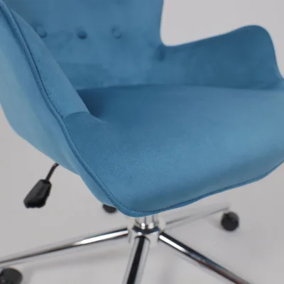 Кресло поворотное BELLA chrome, Seven 115, велюр/темно-голубой_14