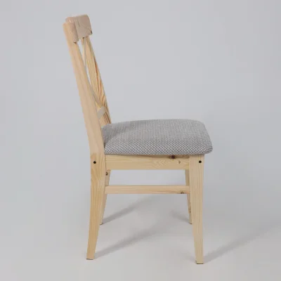 Стул Ингольф, тон 15, прозрачный лак/серая ткань Аризона дождь 149/2_8