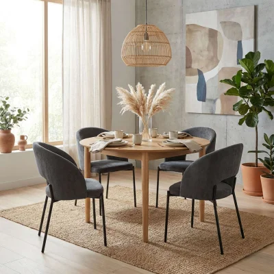 Стул ELSA, серый велюр Fjord15/черный_3