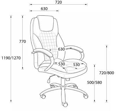 Кресло поворотное PARADIS, ткань/графит_18