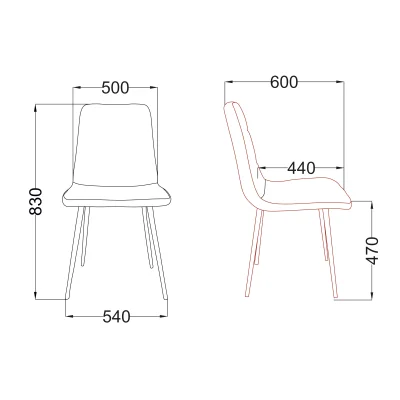 Стул AV 435, светло-коричневый бархат H-61/черный_8