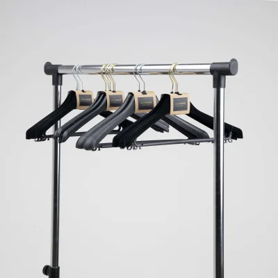 Набор вешалок В201, черный/серебро, 4 шт_3