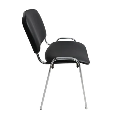 Стул на раме ISO CHROME V-4, кожзам, черный  ECONOM_3