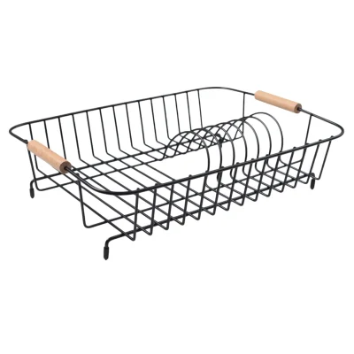 Подставка-сушка для посуды металлическая GRAM, черный, 36*27*9см фотография