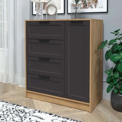 Тумба КОНЦЕПТ Тренд КТ-Т90, к.Дуб золотой/ф.Пепел  (В1020хШ900хГ451мм)_4