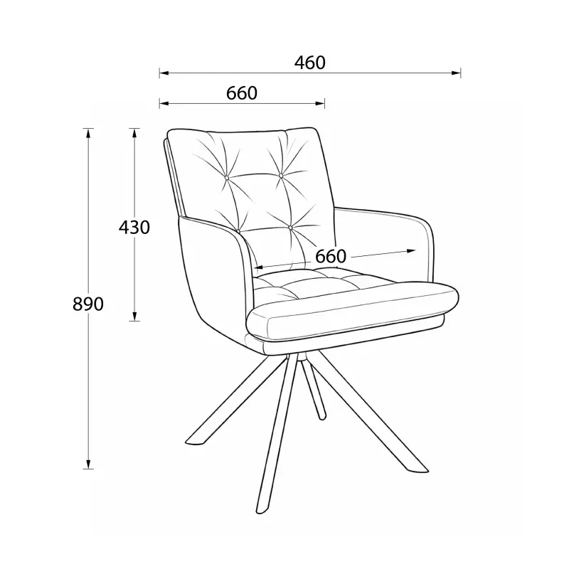 Стул CHARLES-R 360, d05 CAPPUCINO LUX - MOCCO замша lux\белый_preview_3