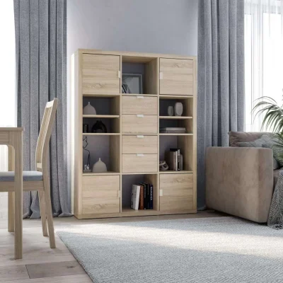 Стеллаж ФОРА 12 112х146х38см, дуб беленый_5