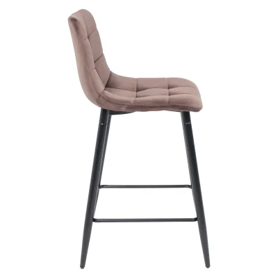 Стул барный MIA, коричневый велюр HLR49/черный_3