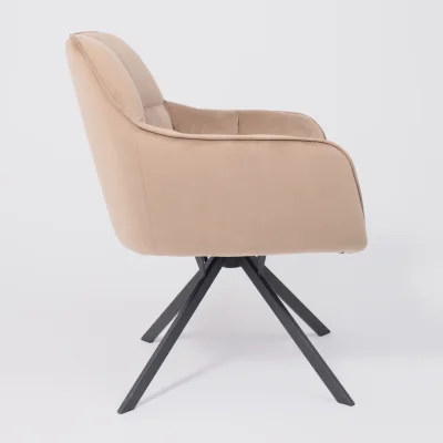 Кресло VIRGINIA, поворотное, велюр, капучино HCJ-11/черный_8