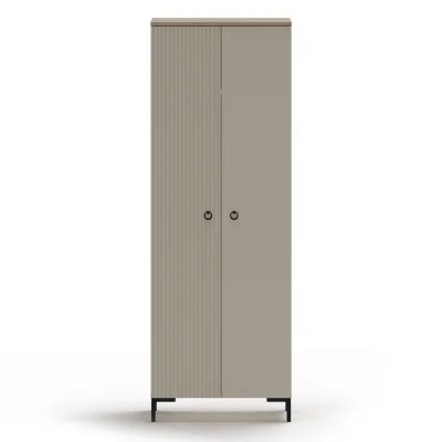 Н.м. "DOMENICA" шкаф SZF2D/70, к.Глиняный серый+Дуб сильвержек ореховый/Глиняный серый_2